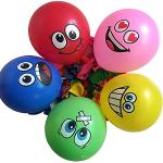 Bunte Emoji Smiley Luftballons 100-teilig 