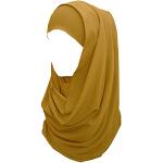 Senfgelbe Hijabs aus Chiffon für Damen Einheitsgröße 