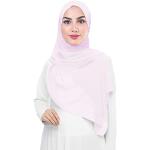 Pastellrosa Hijabs mit Glitzer aus Chiffon für Damen Einheitsgröße 
