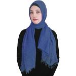 Blaue Elegante Crinkle-Schals für Damen Einheitsgröße 