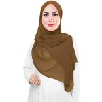 Braune Hijabs aus Chiffon für Damen Einheitsgröße 