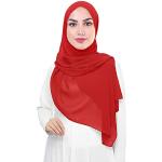 Rote Hijabs aus Chiffon für Damen Einheitsgröße 