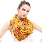 Graue Schlauchschals & Loop-Schals mit Blumenmotiv maschinenwaschbar für Damen Einheitsgröße 