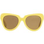 Gelbe Ovale Ovale Sonnenbrillen aus Kunststoff für Damen 