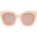 Reduzierte Hellrosa Cateye Sonnenbrillen aus Kunststoff für Damen 