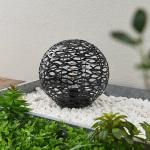 Schwarze Moderne Lindby Solar Gartenstecker aus Metall 