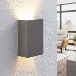 Reduzierte Graue Moderne Lindby Rechteckige Wandlampen & Wandleuchten aus Beton 