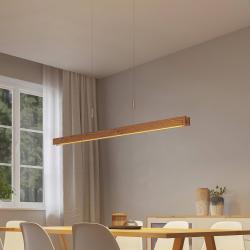 Lindby Alimara LED-Holz-Hängeleuchte, 138 cm