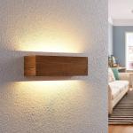 Skandinavische Lindby Rechteckige LED Wandleuchten aus Holz 
