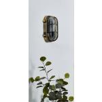 Reduzierte Goldene Industrial Lindby Ovale Außenwandleuchten & Außenwandlampen aus Glas 