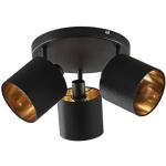 Schwarze Moderne Lampenwelt Runde Deckenstrahler & LED Deckenstrahler aus Textil schwenkbar E14 