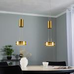 Reduzierte Goldene Moderne Lindby LED-Pendelleuchten aus Messing 