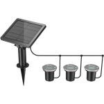 Reduzierte Graue Moderne Solar Gartenstecker aus Metall 3-teilig 