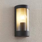 Reduzierte Schwarze Moderne Lindby Halbrunde Außenwandleuchten & Außenwandlampen aus Edelstahl E27 