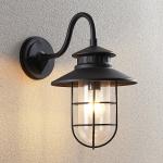 Reduzierte Schwarze Vintage Lindby Außenwandleuchten & Außenwandlampen aus Glas 