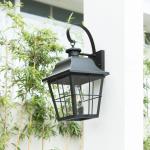Reduzierte Schwarze Vintage Lindby Außenwandleuchten & Außenwandlampen aus Eisen 