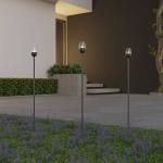 Reduzierte Dunkelgraue Moderne Lindby Solarleuchten & Solarlampen aus Edelstahl 3-teilig 