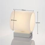 Reduzierte Weiße Moderne Lindby Runde Wandlampen & Wandleuchten aus Glas 