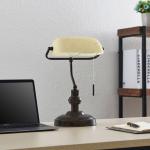 Reduzierte Braune Antike Lindby Schreibtischlampen matt aus Stahl 