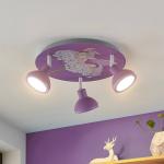 Reduzierte Pinke Lindby Runde Kinderzimmer-Deckenlampen aus Metall 