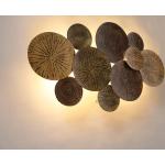 Reduzierte Goldene Arabische Lindby Runde Wandlampen & Wandleuchten aus Eisen 