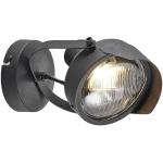 Schwarze Vintage Lampenwelt Strahler aus Metall GU10 