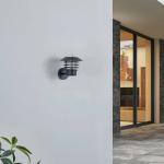 Reduzierte Schwarze Moderne Lindby Außenwandleuchten & Außenwandlampen aus Eisen 