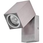 Lindby Wandleuchte außen 'Loris', schwenkbar (spritzwassergeschützt) (Modern) in Alu aus Aluminium (1 flammig, GU10) - Außenwandleuchten, Wandlampe, Led Außenlampe, Outdoor Wandlampe für
