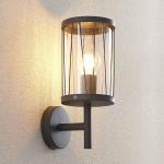 Reduzierte Schwarze Moderne Lindby Runde Außenwandleuchten & Außenwandlampen aus Edelstahl E27 