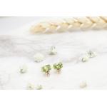 Grüne Ovale Peridot  Ohrringe aus Gold 18 Karat mit Peridot für Damen 