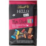 Lindt HELLO Mini Sticks Mix, je 3 Mini Sticks der Sorten Cookies & Cream, Crunchy Nougat, Caramel Brownie und Strawberry Cheesecake, 120g