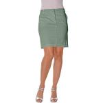 Grüne Unifarbene Heine Mini Sommerröcke mit Reißverschluss aus Baumwolle für Damen Größe XS für den für den Sommer 