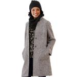 Graue Linea Tesini Stehkragen Kapuzenmäntel aus Wolle mit Kapuze für Damen Größe XS 