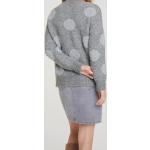 LINEA TESINI Damen Designer-Flausch-Pullover, grau-silber, Größe:36/38