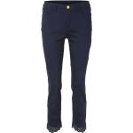 Marineblaue Linea Tesini Slim Fit Jeans aus Baumwolle enganliegend für Damen Größe M 