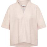 Sandfarbene Eterna Tunika-Blusen aus Leinen für Damen Größe L für den für den Sommer 