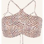 Animal-Print Sexy Lingadore Bandeau Bikinitops mit verstellbaren Trägern für Damen Größe M 