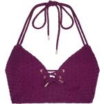 Violette Sportliche Triangel-Bikinis gepolstert für Damen 