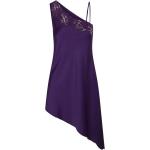 Violette One Shoulder Spaghettiträger-Kleider aus Spitze für Damen Größe XXL 