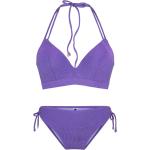Violette Sexy Triangel-Bikinis ohne Verschluss gepolstert für Damen 