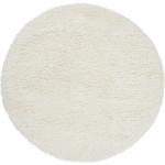 Weiße Skandinavische Runde Design-Teppiche 200 cm aus Wolle 