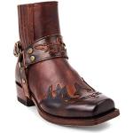 Vintage Runde Cowboy-Boots & Cowboystiefeletten mit Reißverschluss in Breitweite aus Leder Gefüttert für Herren Größe 46 für den für den Herbst 