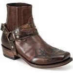 Vintage Runde Cowboy-Boots & Cowboystiefeletten mit Reißverschluss aus Leder Gefüttert für Herren Größe 43 für den für den Herbst 