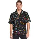 Bunte Kurzärmelige Button Down Kragen Hawaiihemden aus Polyester für Herren Größe L für den für den Sommer 