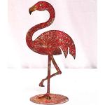 Landhausstil 30 cm Linoows Flamingo-Gartenfiguren aus Edelrost 