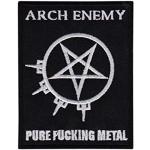 Arch Enemy Silver_1 Aufnäher Besticktes Patch zum Aufbügeln Applique