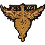 Reduzierte Goldene Bon Jovi Band Aufnäher mit Ornament-Motiv 