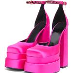 Violette Sexy Karree High Heels & Stiletto-Pumps aus Satin für Damen Größe 39 