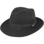 Schwarze Unifarbene Elegante LIPODO Trilbies & Fedora-Hüte aus Filz 57 für Damen Größe M für den für den Frühling 