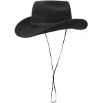 Schwarze LIPODO Cowboyhüte aus Filz 57 für Herren Größe M 